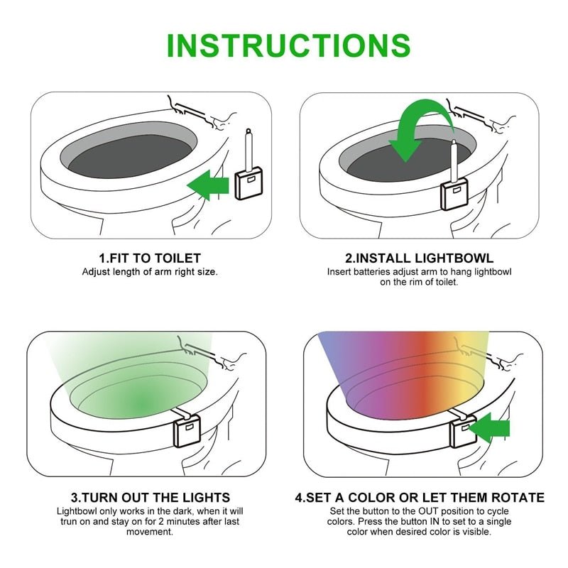 Toilet Night Light with Motion Sensor